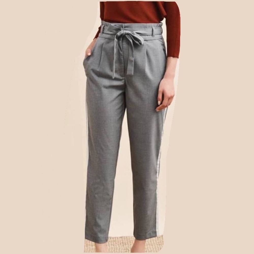 Dynamite Gray High Waisted Paperbag Pants